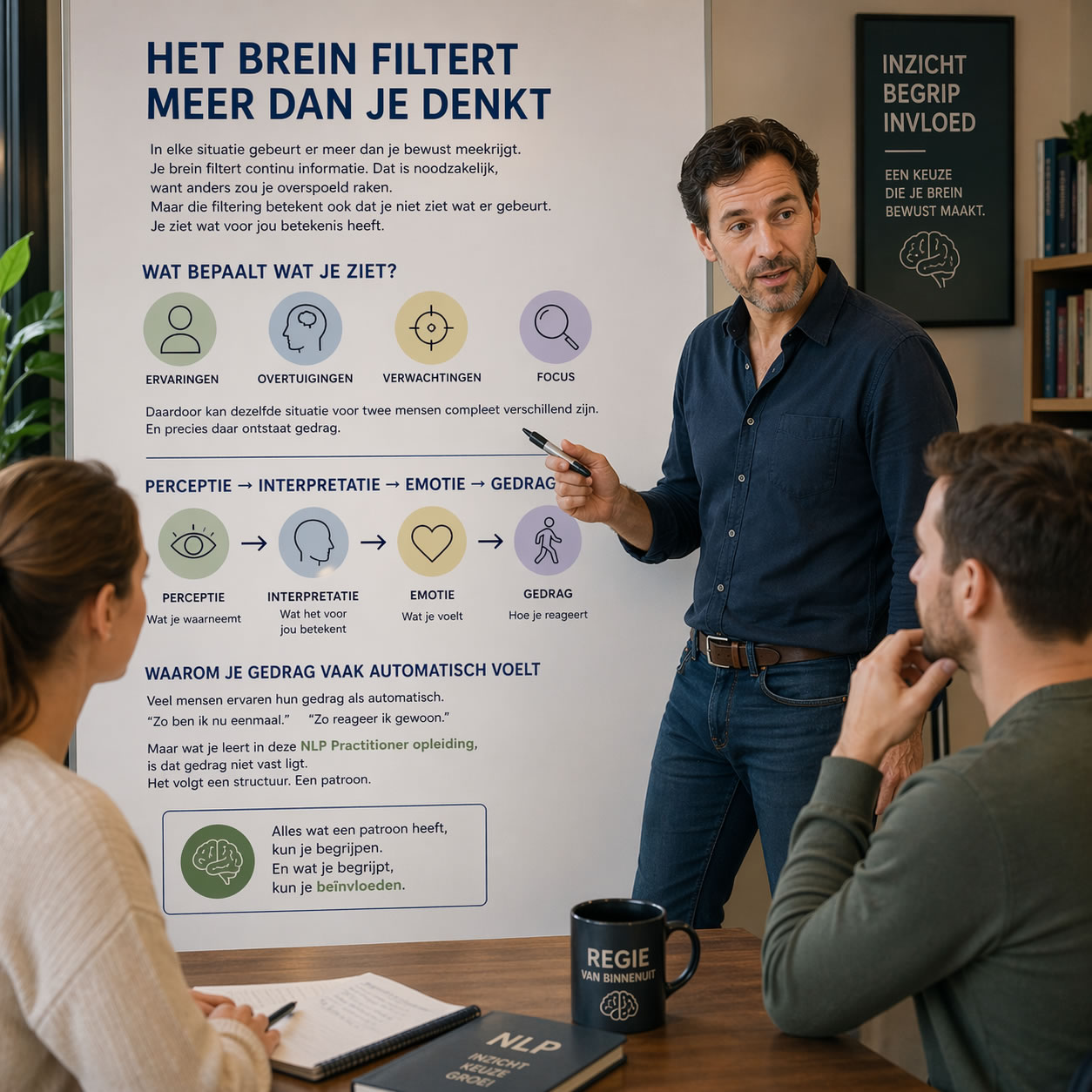 Deelnemers tijdens NLP opleiding