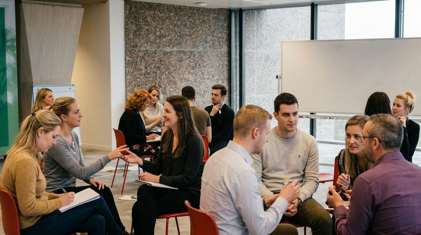NLP training groep in gesprek