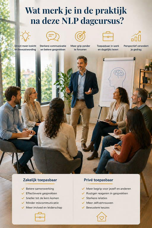 Wat merk je in de praktijk na deze NLP dagcursus?